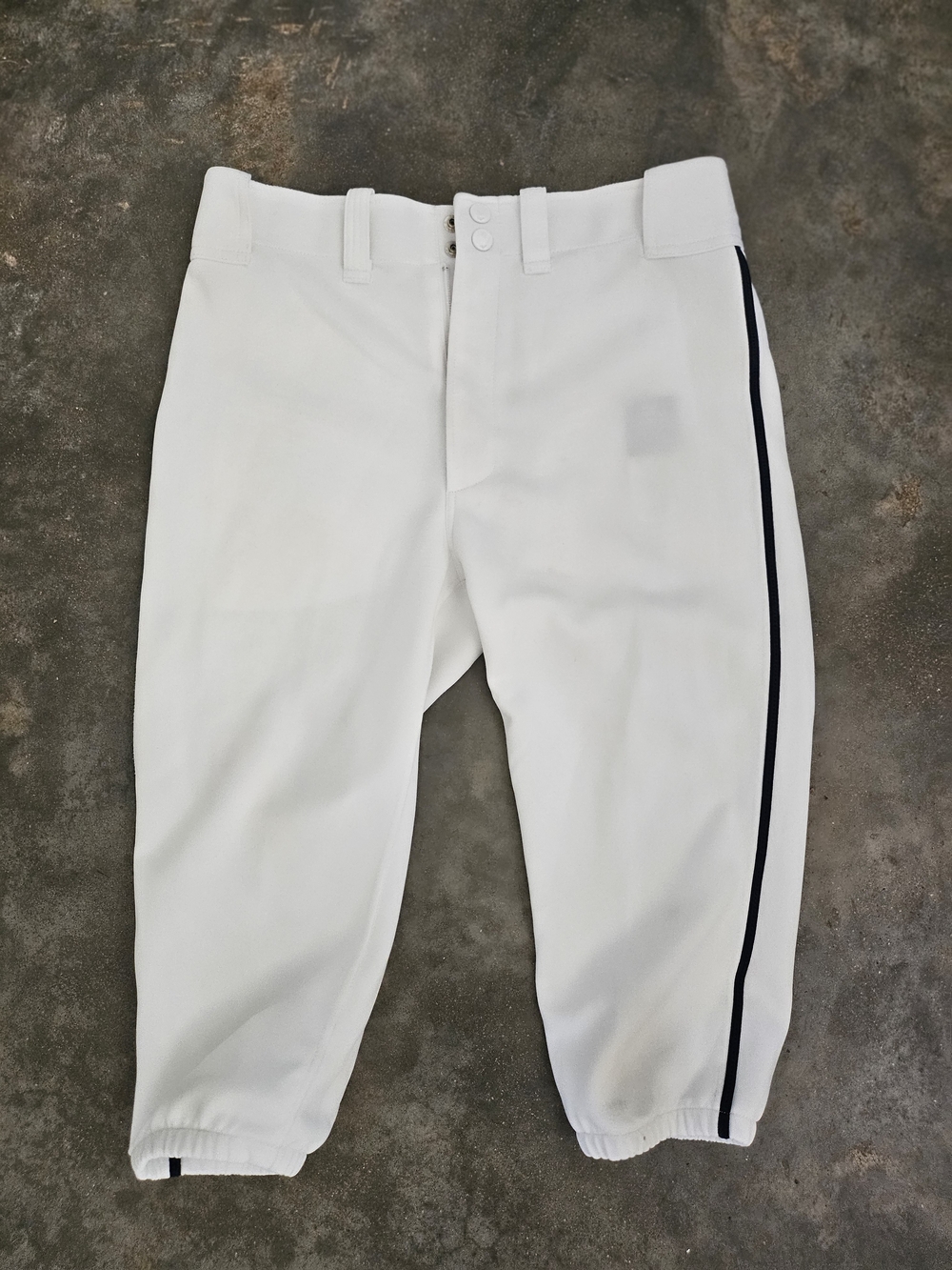 Mizuno White Kids Baseball Pant with Black Side Stripe YXXXL 32-34